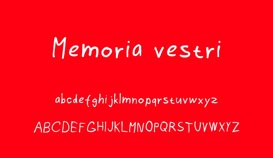 Memoria vestri font