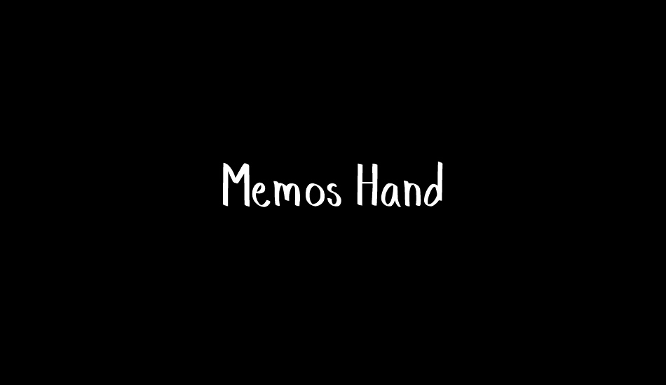 Memos Hand font big