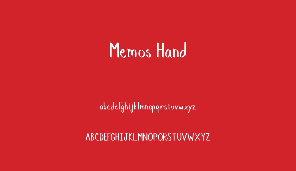 Memos Hand font