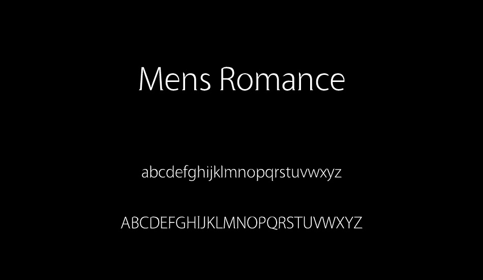 Mens Romance font