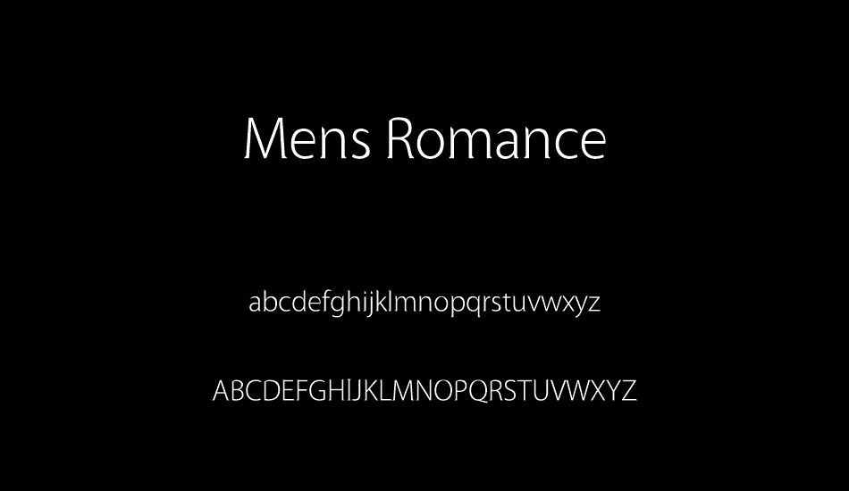 Mens Romance font