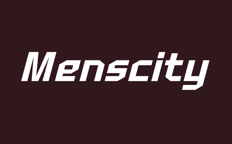 Menscity font big