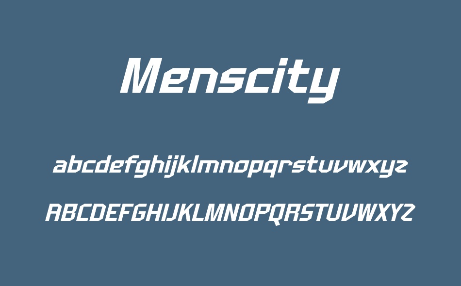 Menscity font