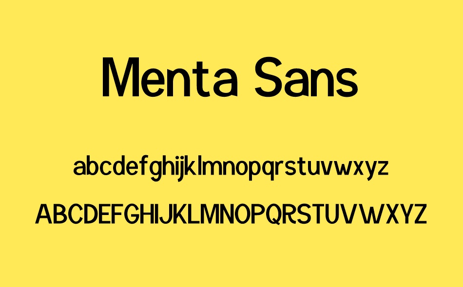 Menta Sans font