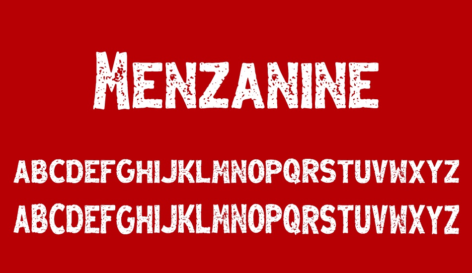 Menzanine font