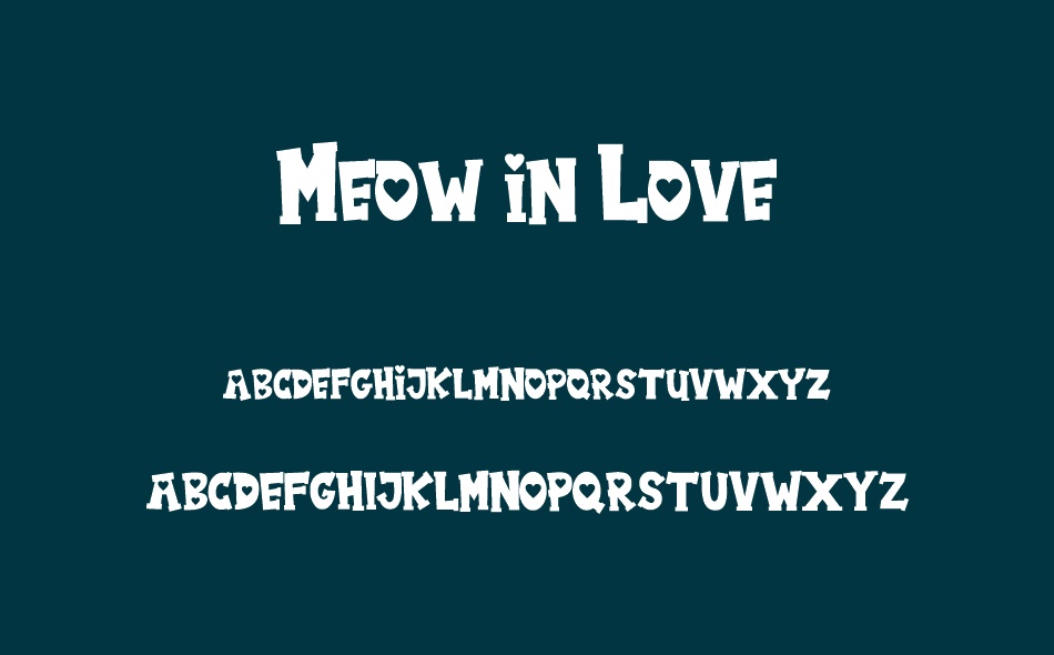 Meow in Love font