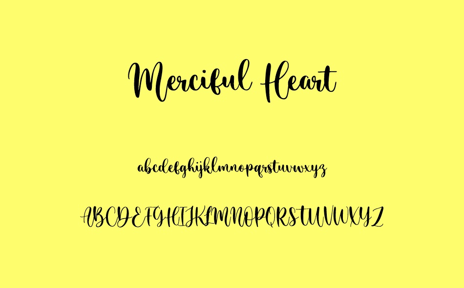 Merciful Heart font