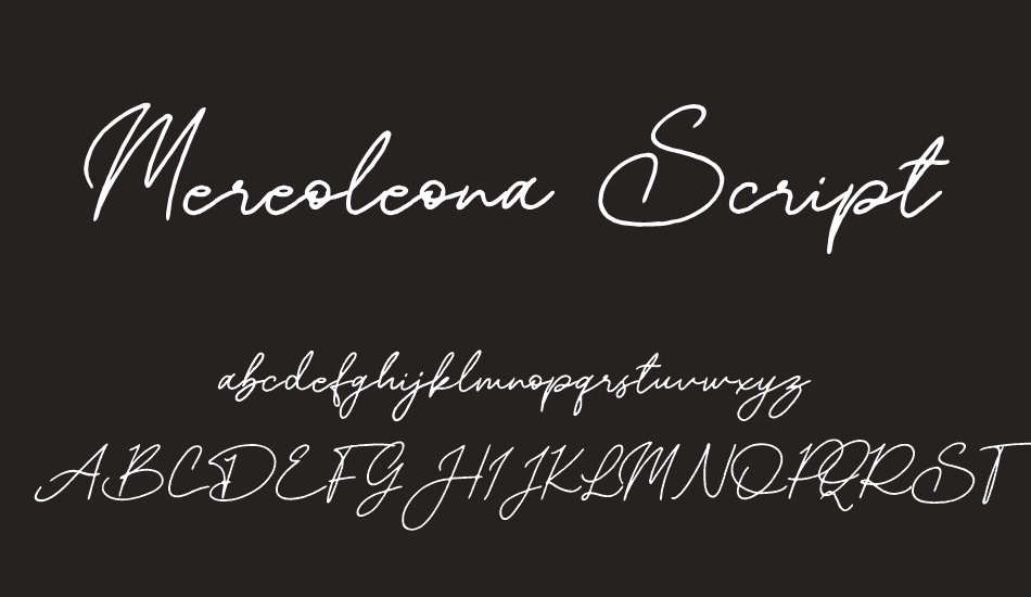 Mereoleona Script font