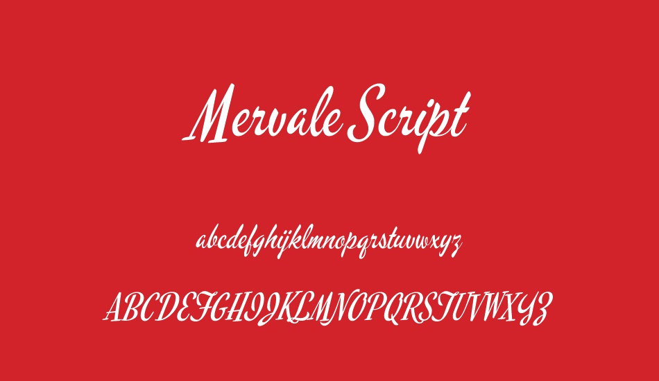 Mervale Script font