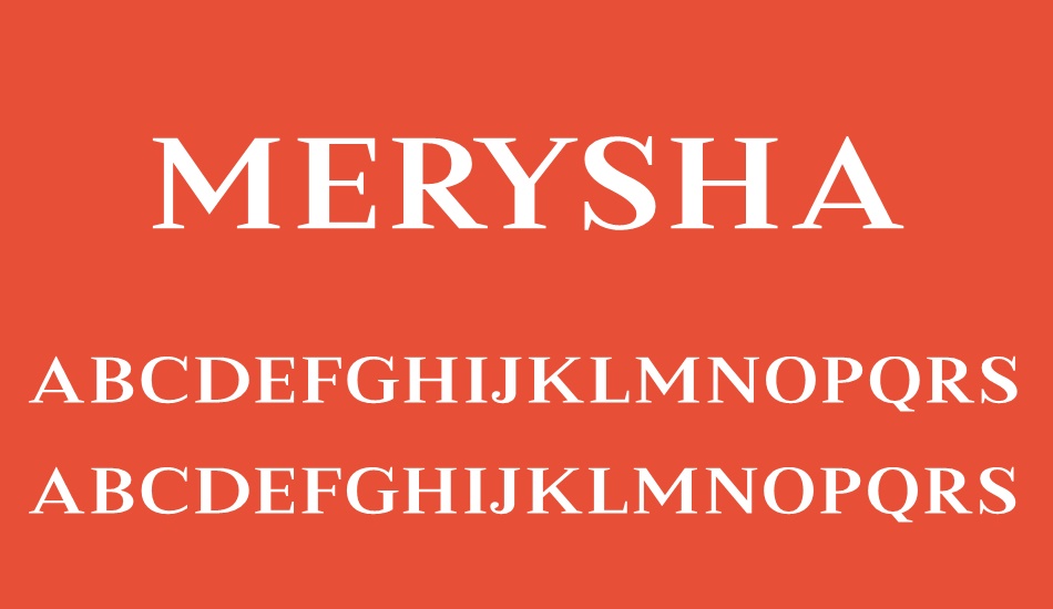 Merysha font