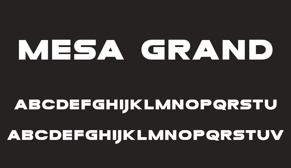 Mesa Grande font