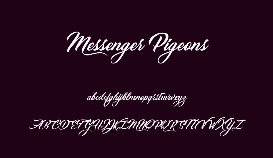Messenger Pigeons Personal Use font