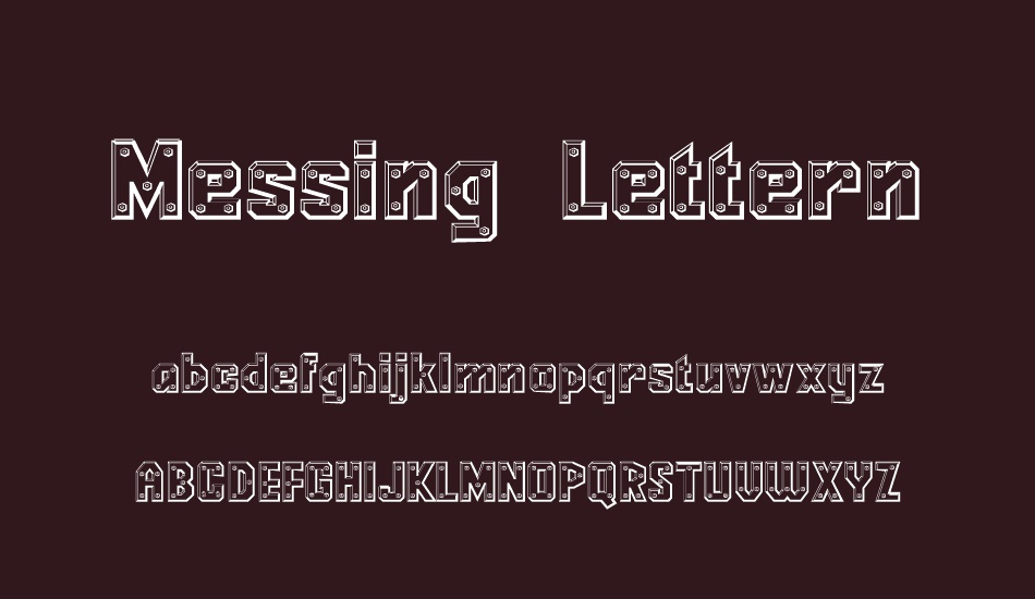 Messing Lettern font