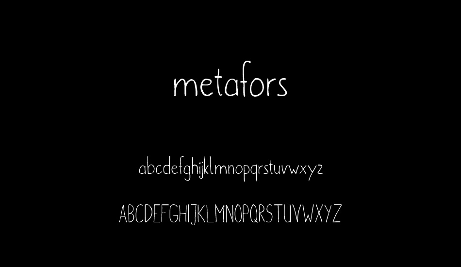 metafors font