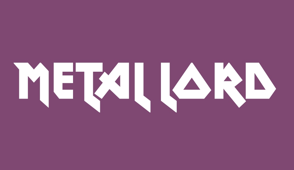 Metal Lord font big