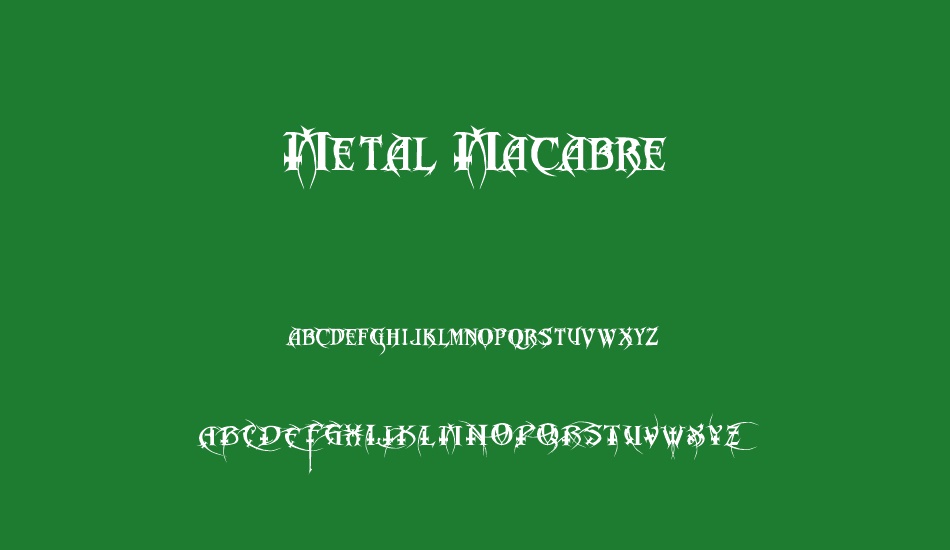 Metal Macabre font