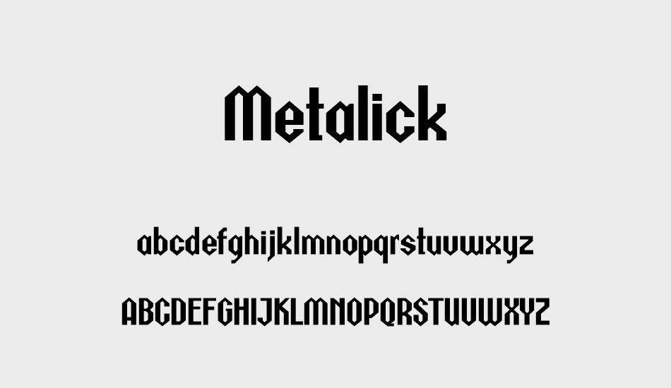 Metalick font