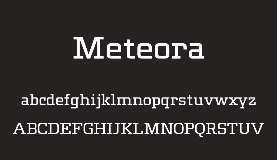 Meteora DEMO font