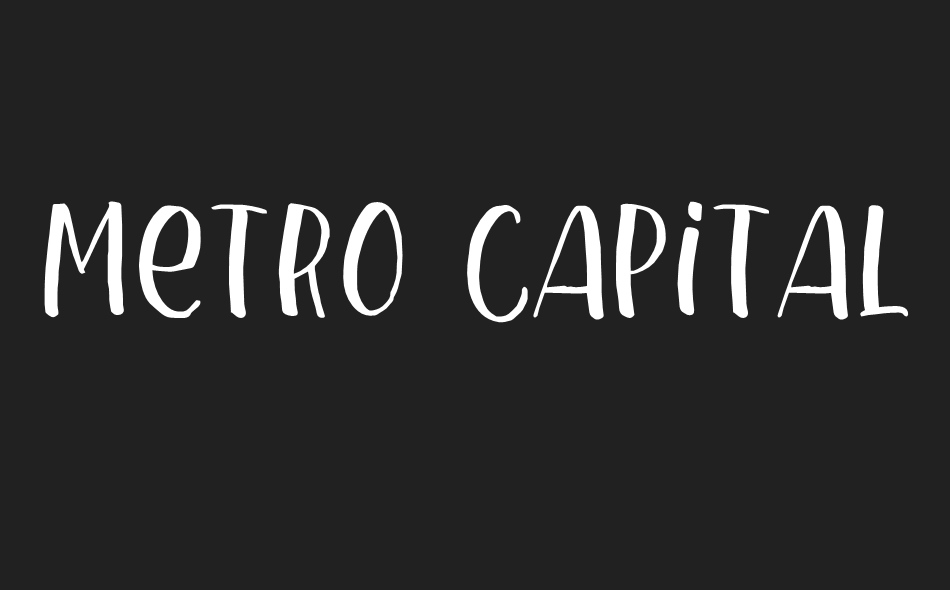 Metro Capitals font big