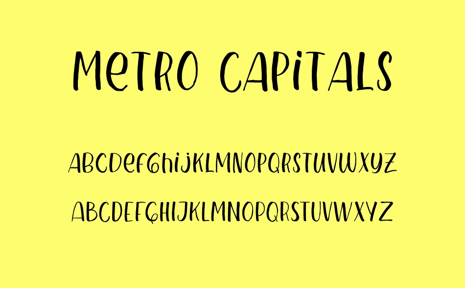 Metro Capitals font