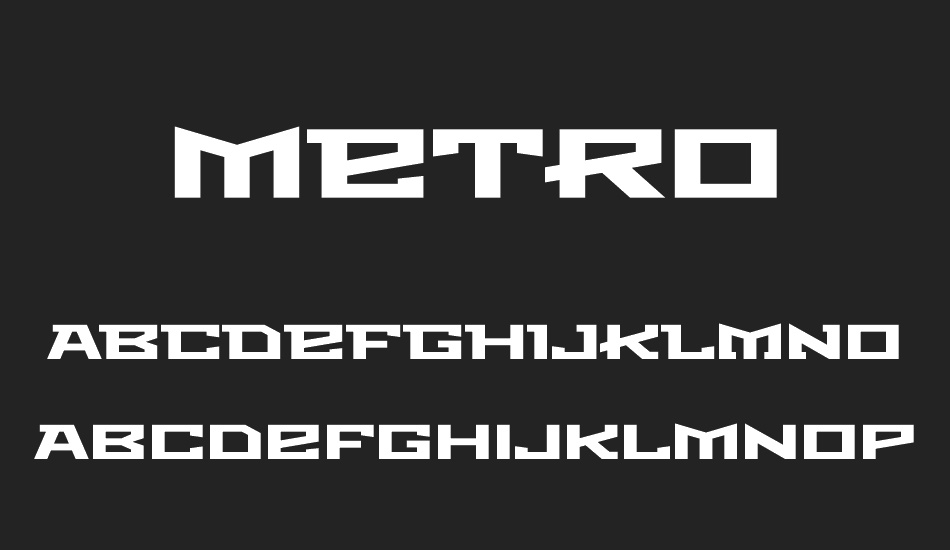 Metro font