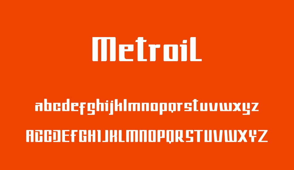 MetroiL font