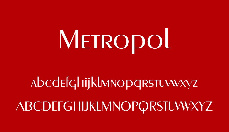 Metropol font