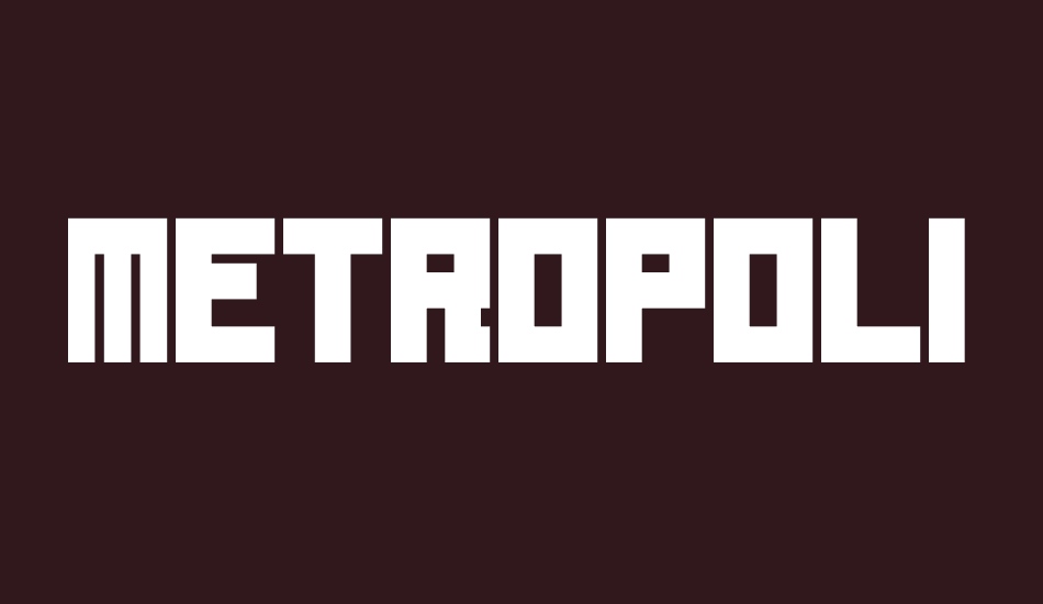 Metropolische font big