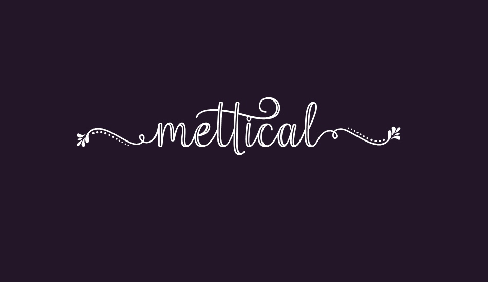 Mettical font big