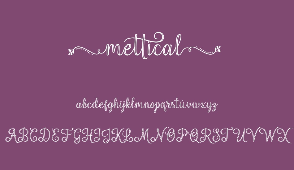 Mettical font