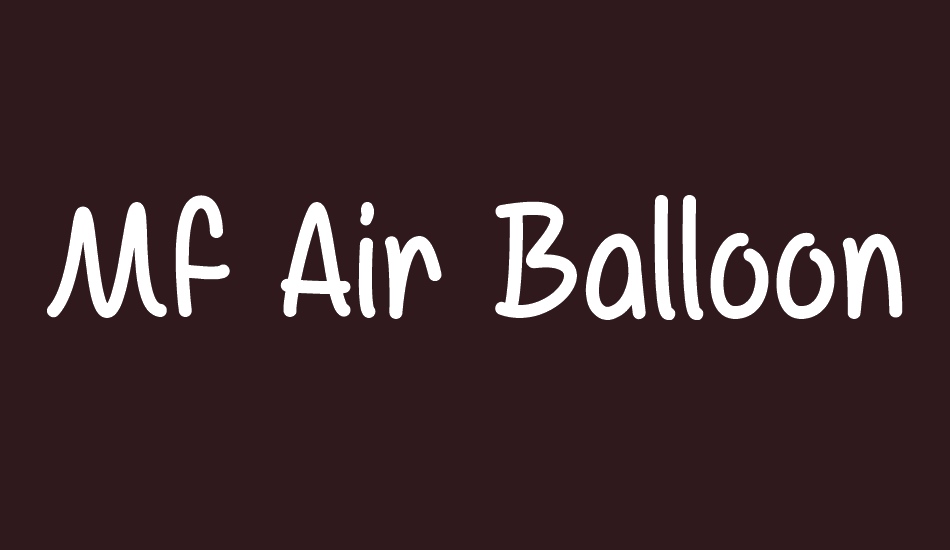 Mf Air Balloon font big