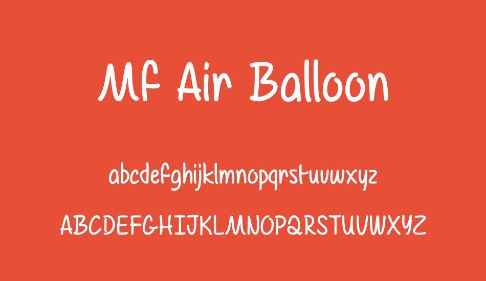 Mf Air Balloon font