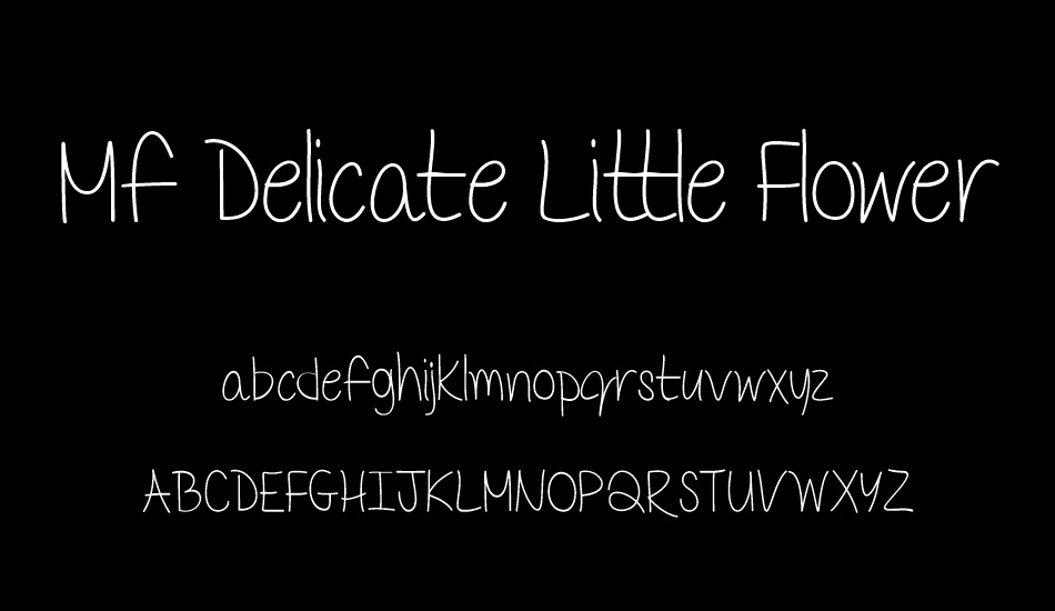 Mf Delicate Little Flower font