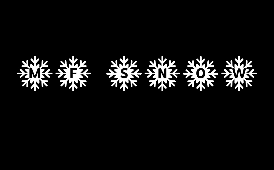 MF Snowflakes font big