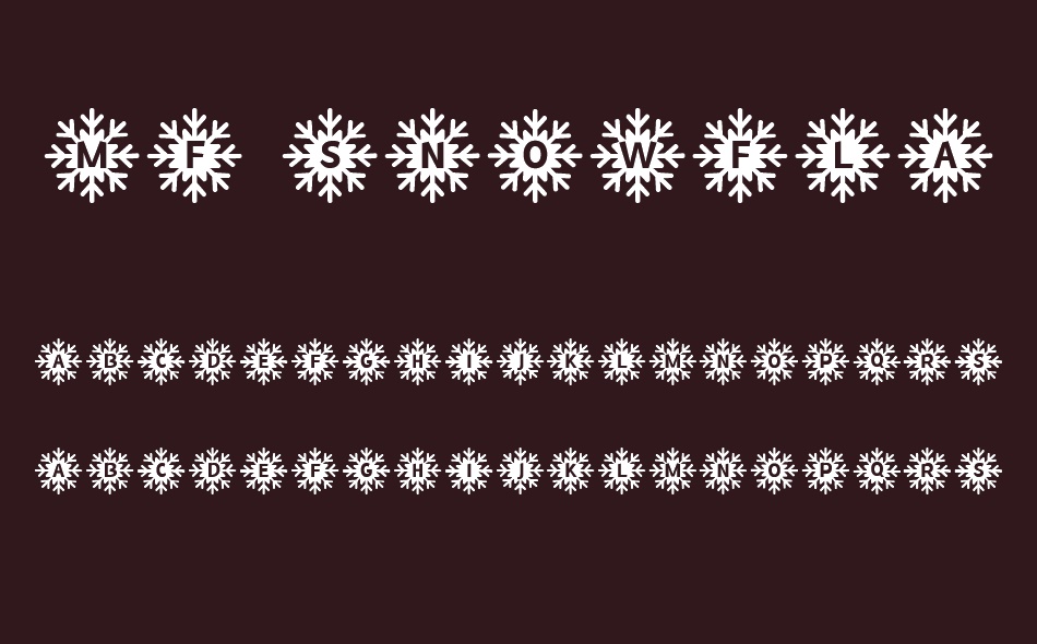 MF Snowflakes font