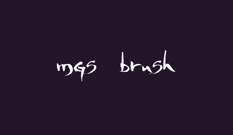 mgs4brush font big