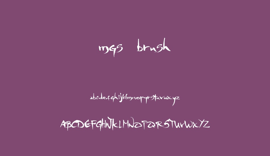 mgs4brush font