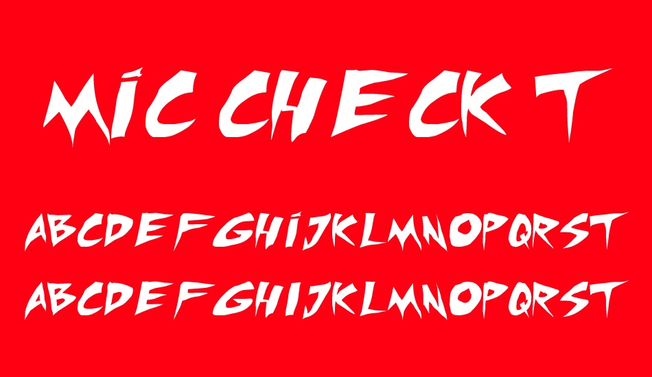 Mic Check TBS font