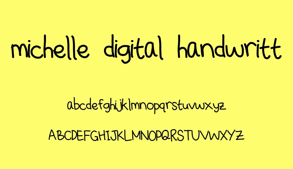 michelle digital handwritten font