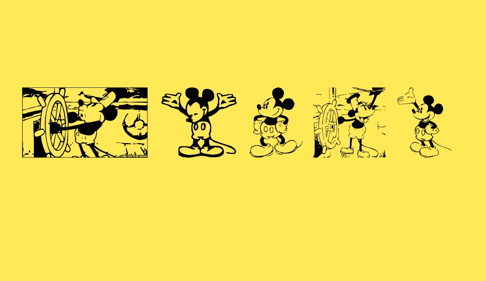 Mickey Vintage font big