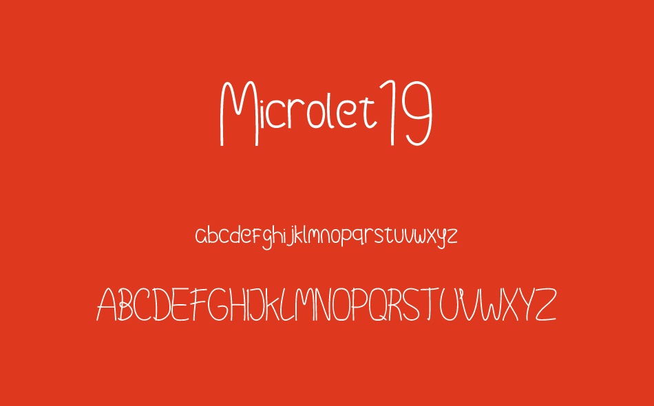 Microlet19 font