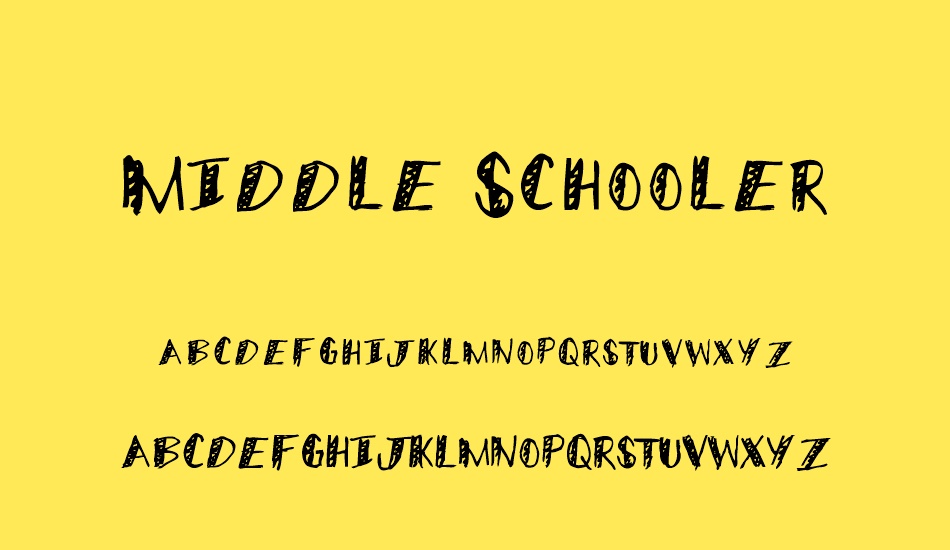 Middle Schooler font