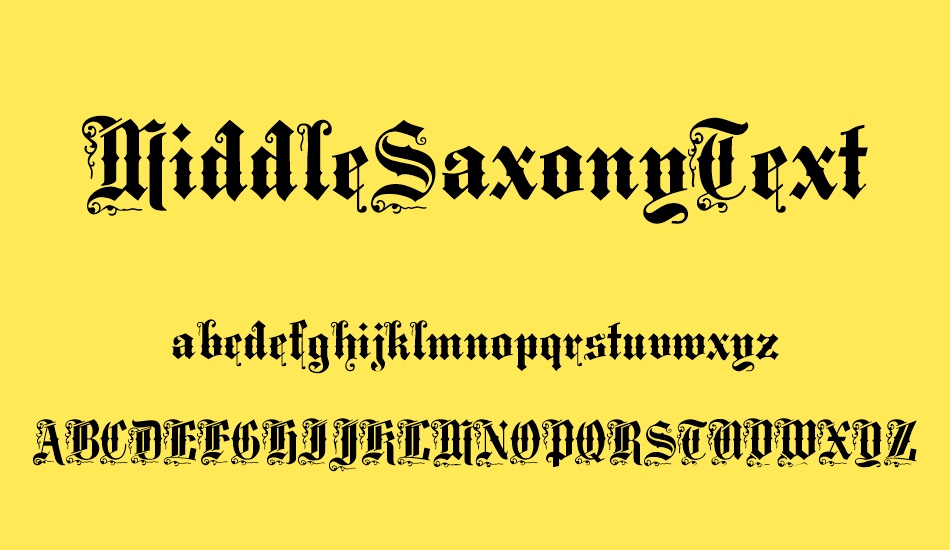 MiddleSaxonyText font