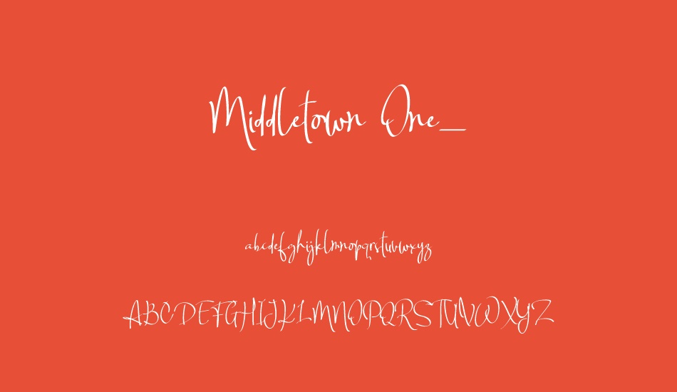 Middletown One_Regular font