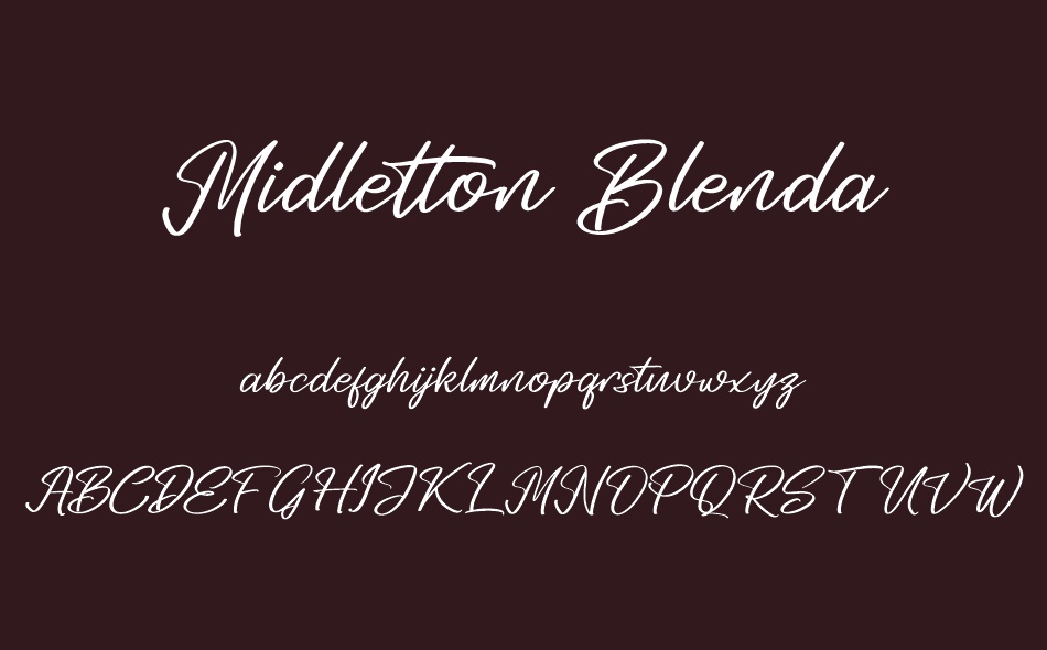 Midletton Blenda font