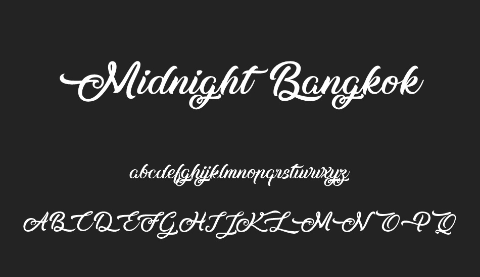 Midnight Bangkok font
