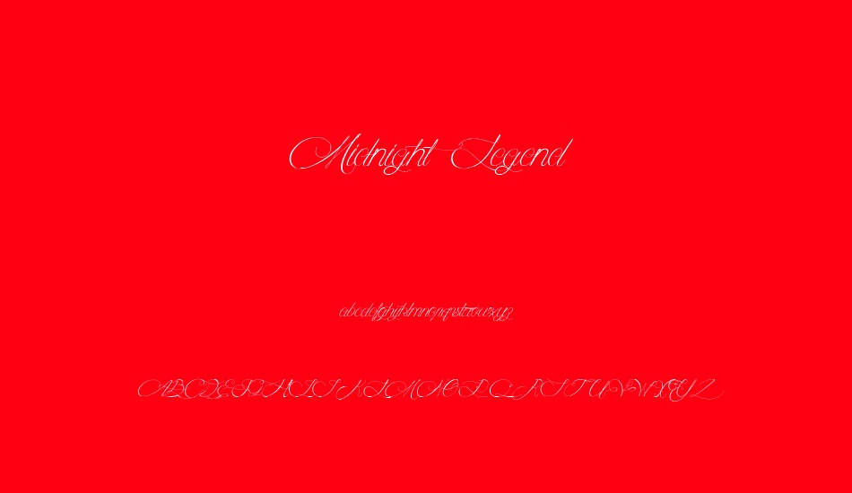 Midnight Legend font