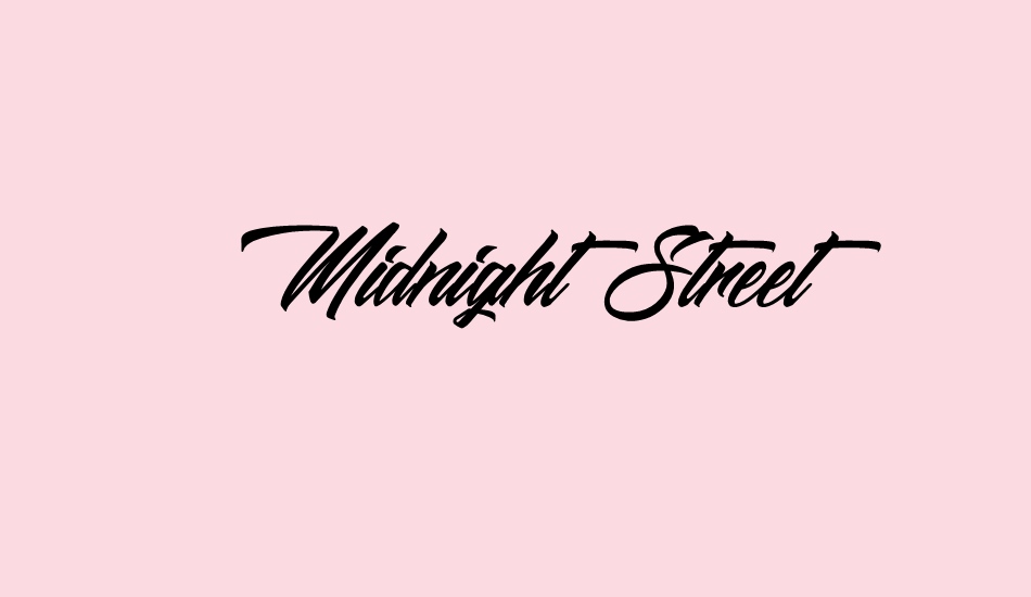 Midnight Street font big