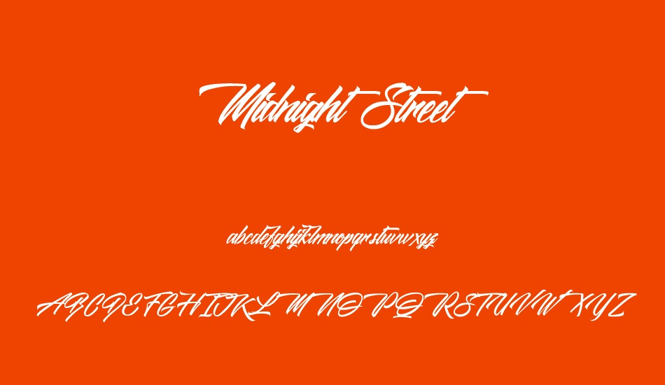 Midnight Street font