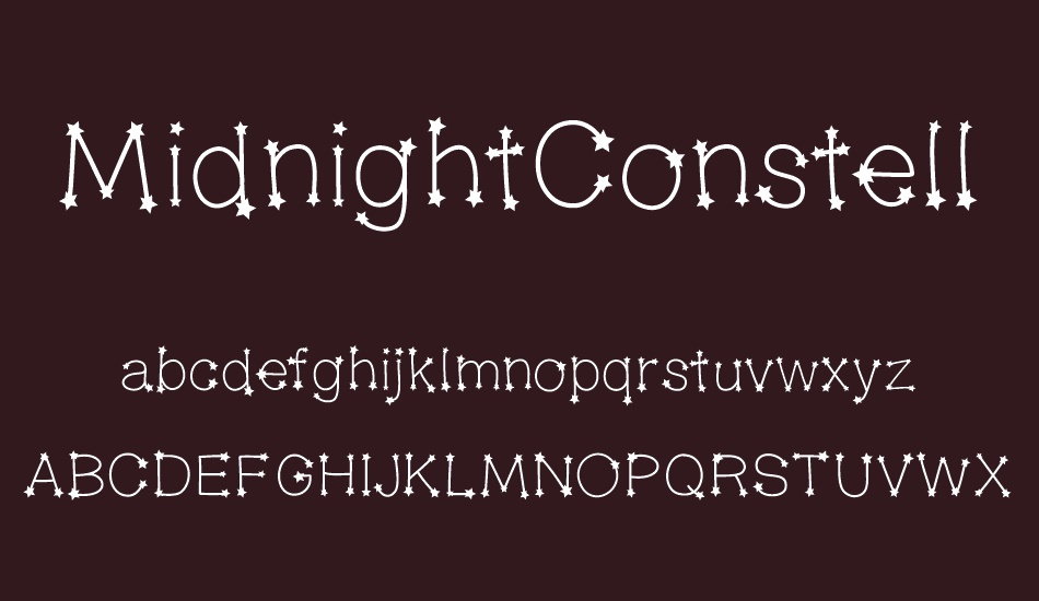MidnightConstellations font